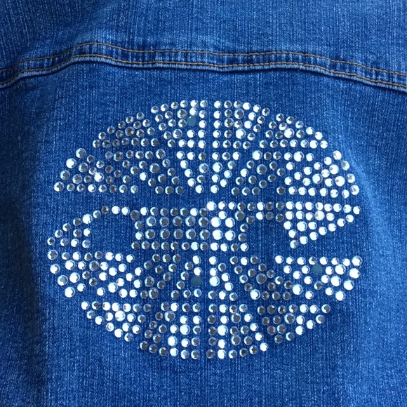 Vintage Lowes Motor Speedway Jean Jacket W/Bling - Picture 5 of 5